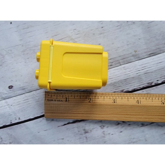 Lego Duplo TRASH Bin Can Yellow Waste Bag Lid Recycle Garbage - Picture 2 of 7